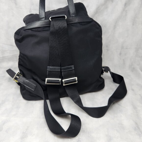 Prada Tessuto Nylon Saffiano Robot Backpack w/ Dust Bag - Black - Picture 7 of 15